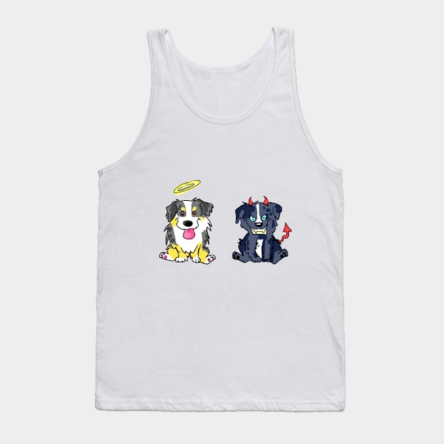 2 australian shepherds Tank Top by Ahkneetah